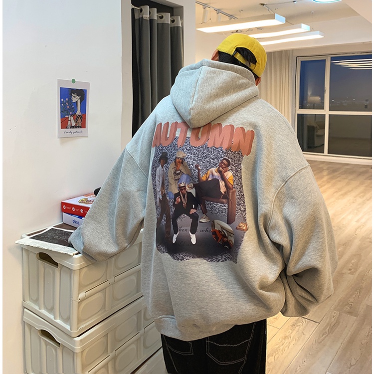 Áo hoodie dài tay in họa tiết phong cách năng động thời trang trẻ trung cho nam