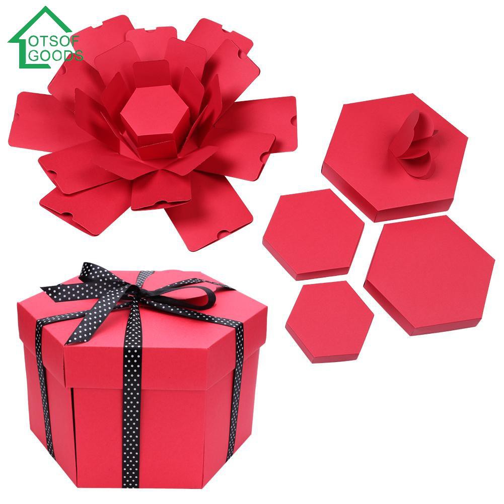 Hộp đựng quà hình lục giác thiết kế độc đáo dùng trang trí DIY