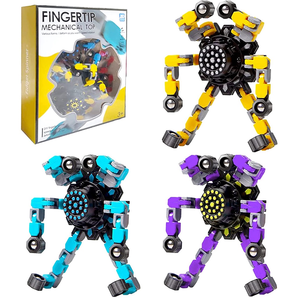 Pinpoo Con Quay Đồ Chơi Fidget Spinner DIY HìNh Robot Vui NhộN
