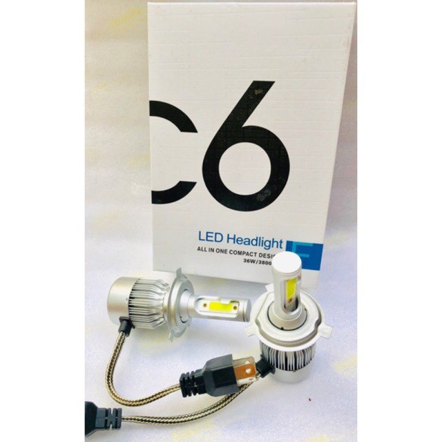 đèn led c6 chân h4 gắn xe hơi xe máy các loại