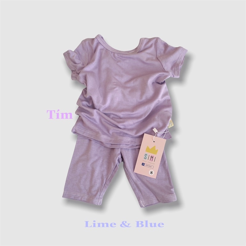 Bộ Lime Blue Mặc Nhà Cho Bé