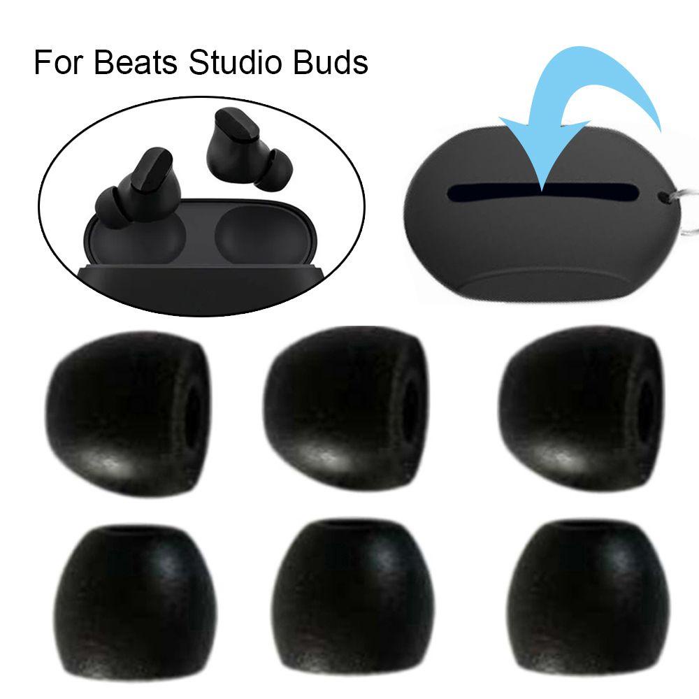 JONYE Set 3 Cặp Đệm Xốp Mềm Bọc Đầu Tai Nghe Chống Bụi Chống Thất Lạc Cho Beats Studio Buds