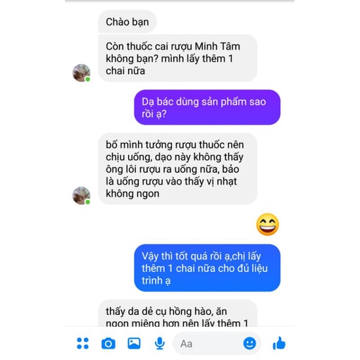 Sản phẩm Cai rượu Minh Tâm chai 350ml