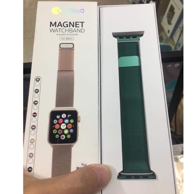 Dây Apple Watch Midnight Green chính hãng Cotettci