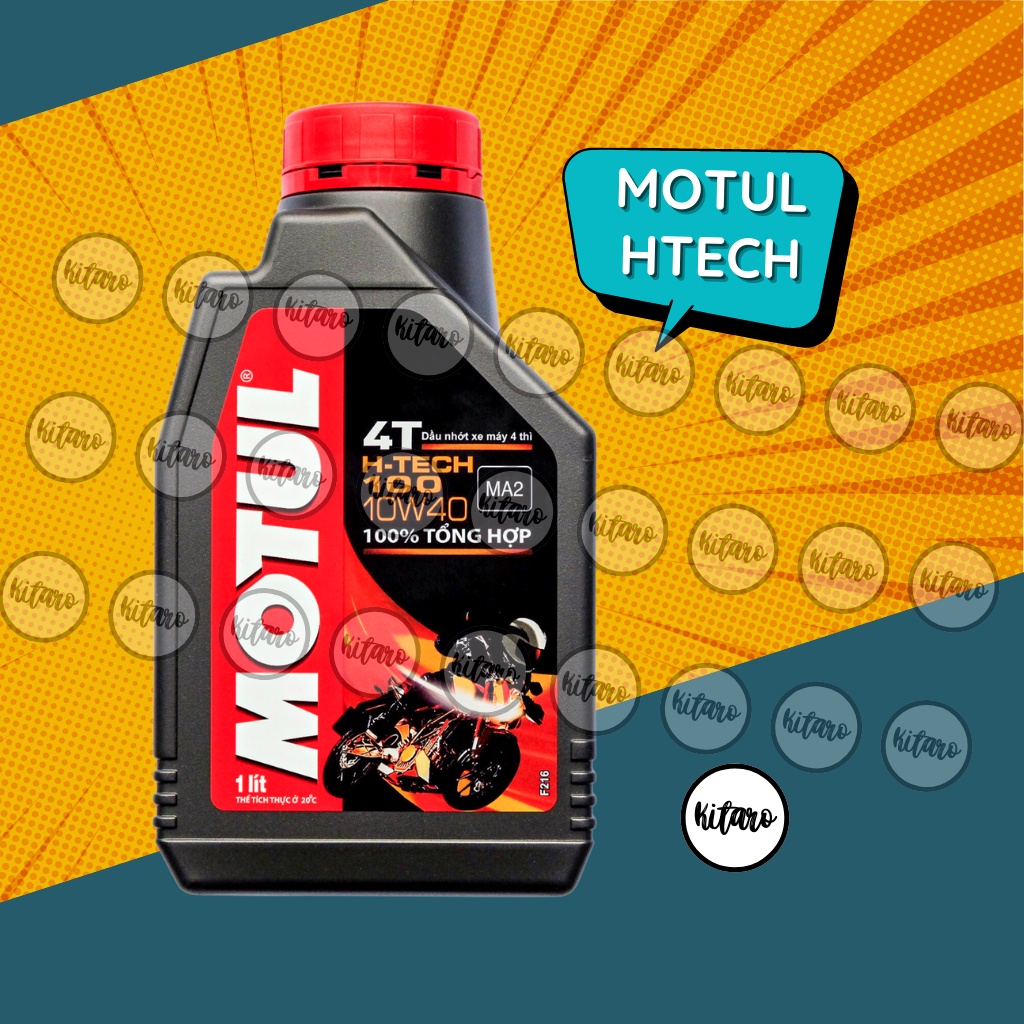 Nhớt MOTUL H-Tech 100 4T 10W40 (100% Tổng Hợp - Mô Tô PKL)