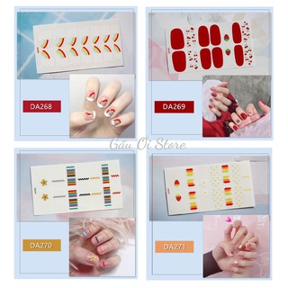 Nhãn dán móng tay nghệ thuật 14 miếngo