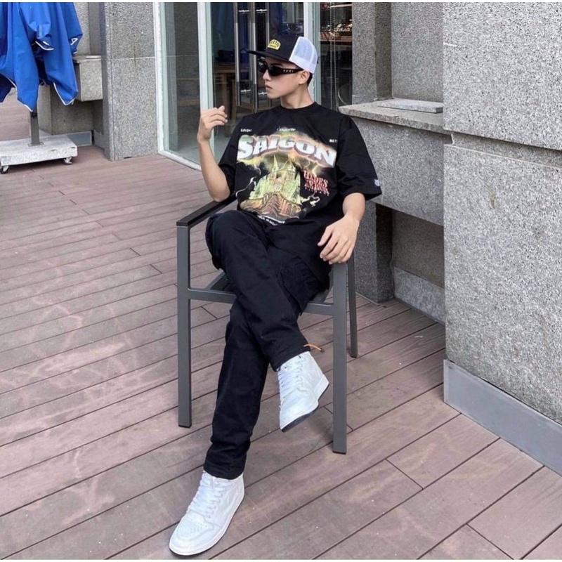 Áo Thun HADES SAIGON SPIRIT BLACK TEE Full Tag Hãng - DIONS STORE