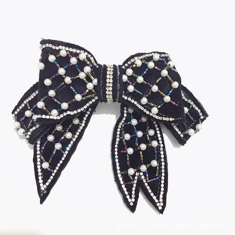 Kẹp Tóc Hình Nơ Đính Ngọc Trai Xinh Xắn Thời Trang Cao Cấp