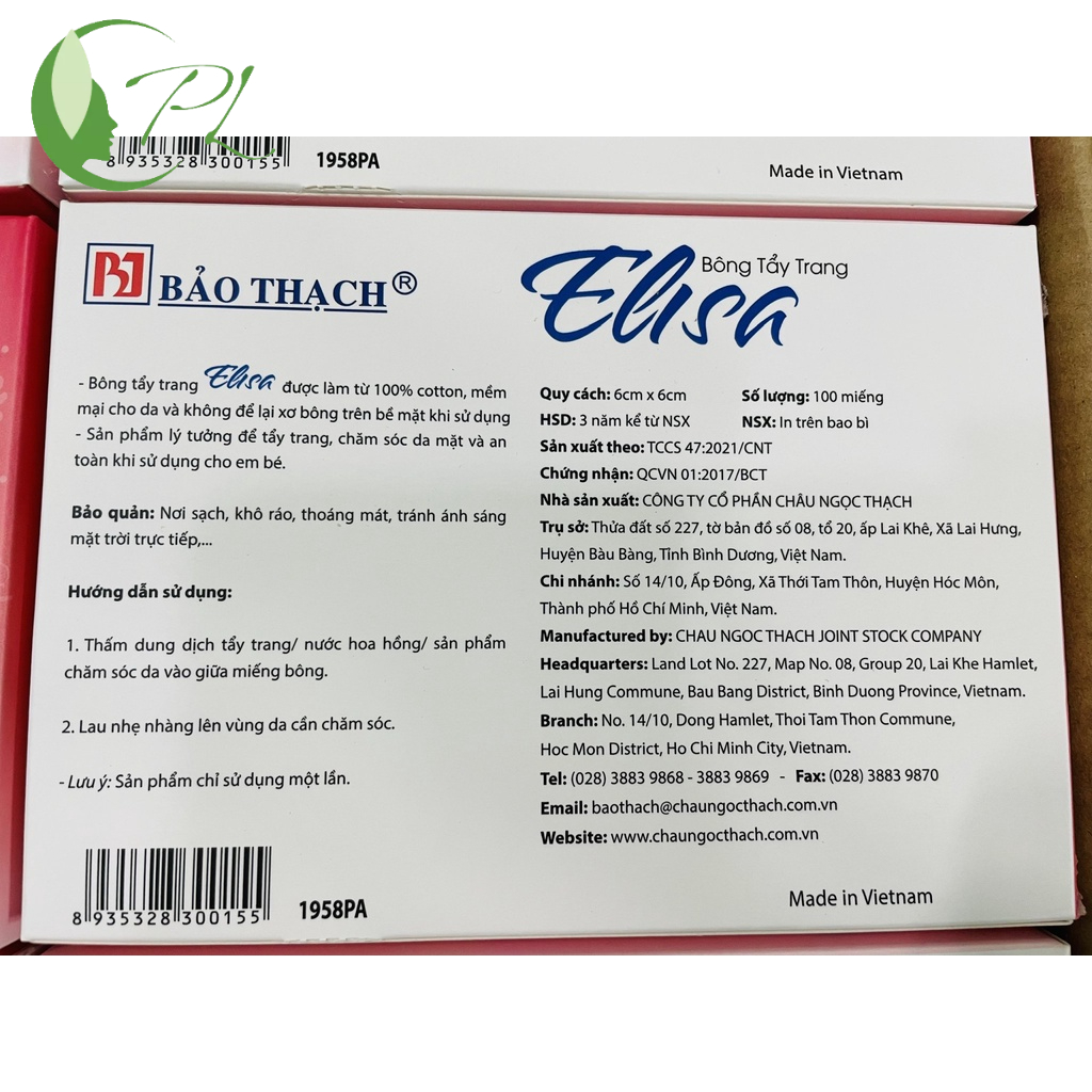 Bông tẩy trang Elisa - Bảo Thạch