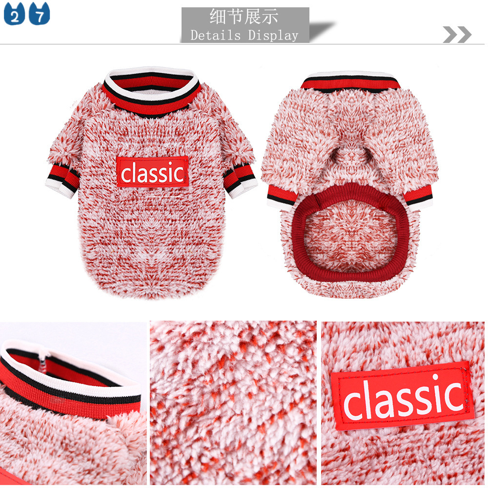 Áo sweater 27PETS dày giữ ấm mùa đông thời trang dành cho thú cưng