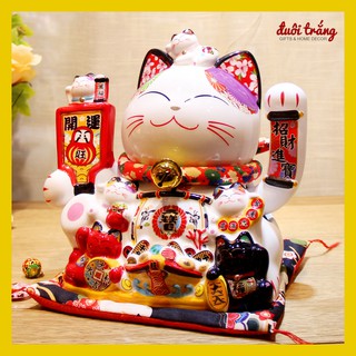 Mèo Thần tài Vẫy tay Mã 9/8 "Khai Vận Nạp Tài" 30cm ( Có size 25cm )