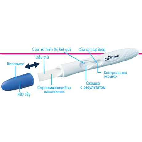 Que thử thai điện tử báo tuổi thai Úc Clearblue How Many Weeks - Biết có thai - Biết cả tuần tuổi thai