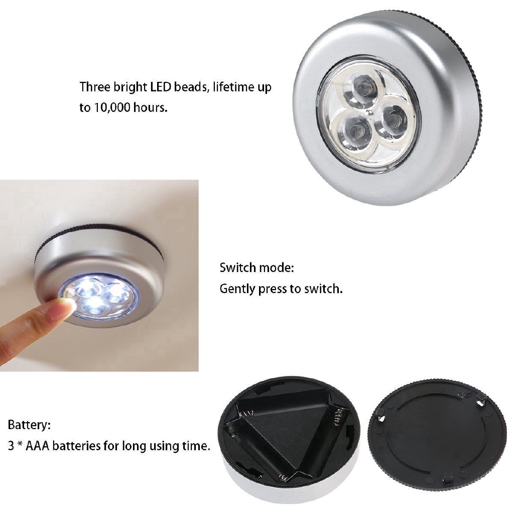 Đèn led mini 3 bóng cảm ứng