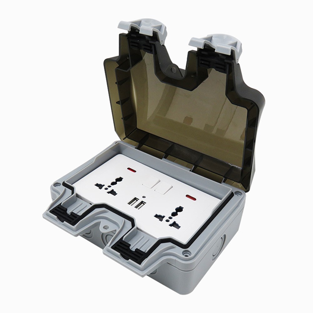 Hộp bảo vệ ổ điện ngoài trời chống nước chuẩn IP66 LG-DNT-002