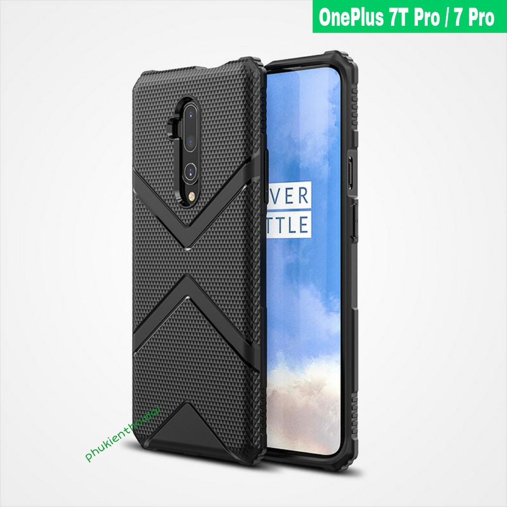 Ốp lưng OnePlus 7T Pro / OnePlus 7 Pro chống sốc vân sần hầm hố siêu bền chống mồ hôi 1