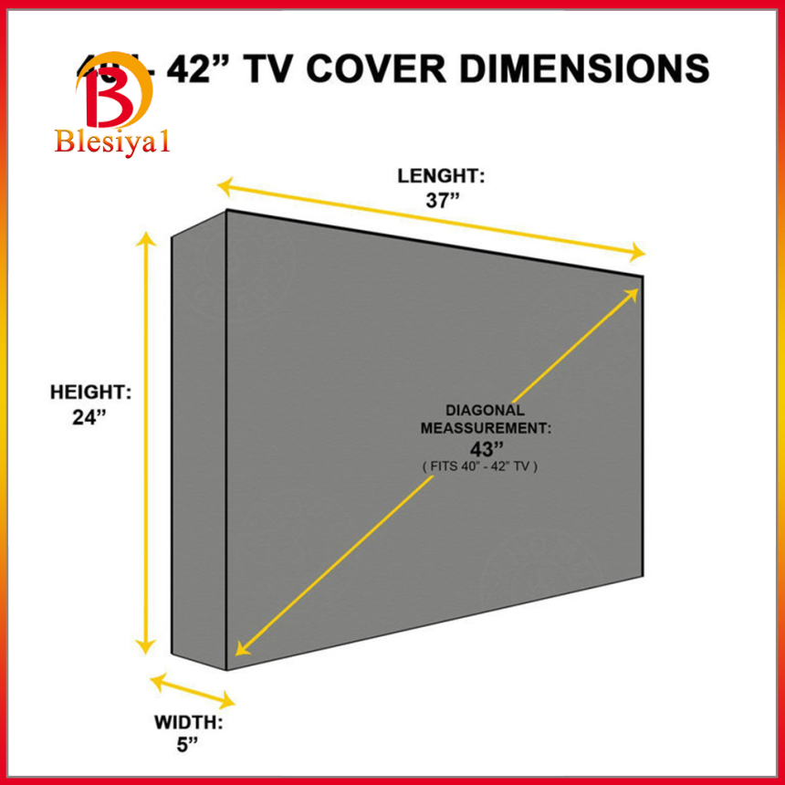 (Hàng Mới Về) Tấm Phủ Bảo Vệ Tv Ngoài Trời Không Thấm Nước 40 &quot;- 42&quot; Lcd Led Plasma