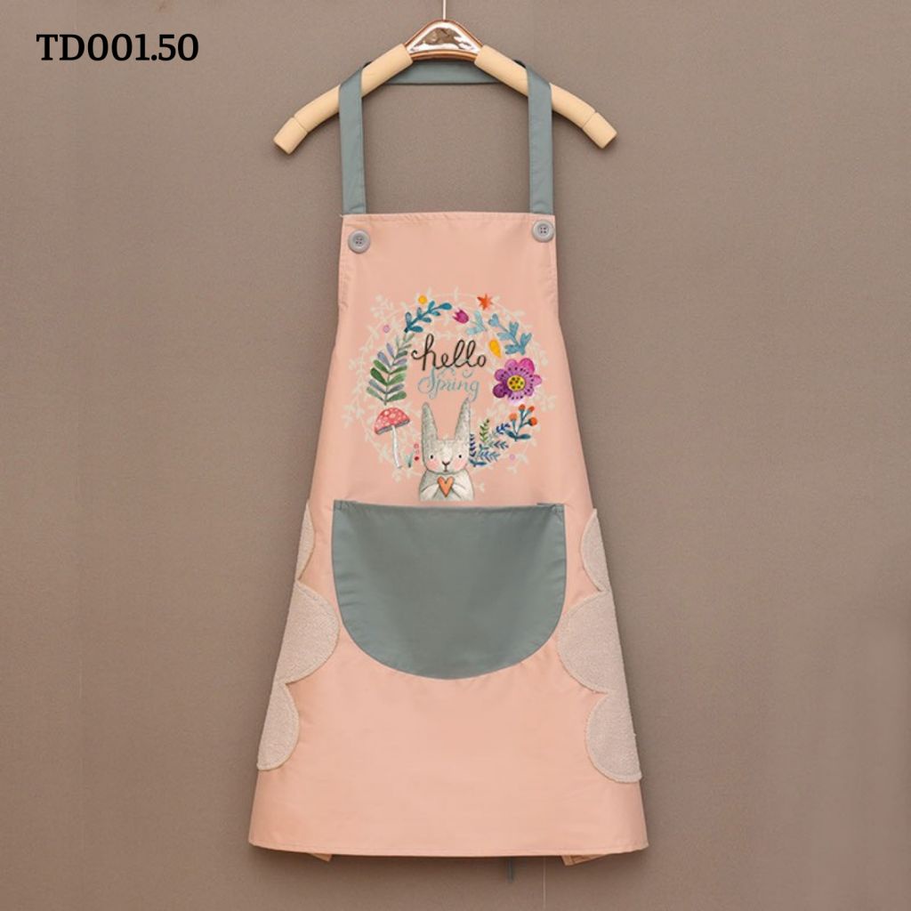 Tạp Dề Nữ NHẬT VY Chống Nước In Kiểu Dáng Dễ Thương - TD001