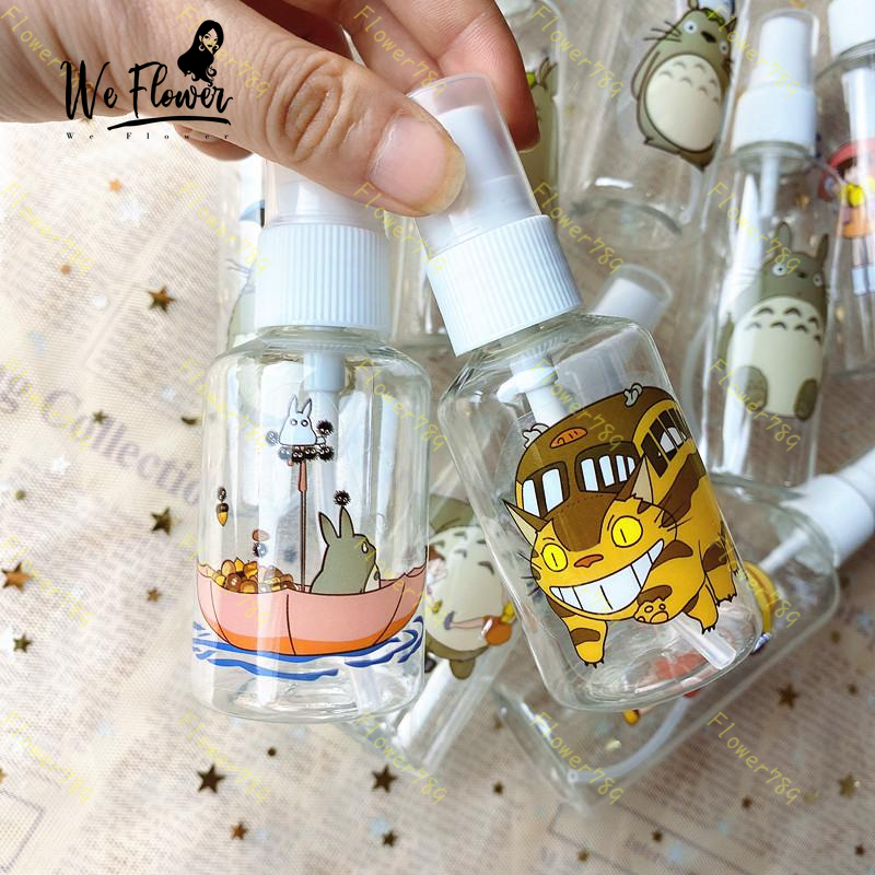 Bình xịt rỗng 50ml/100ml in họa tiết Totoro trong suốt tiện dụng