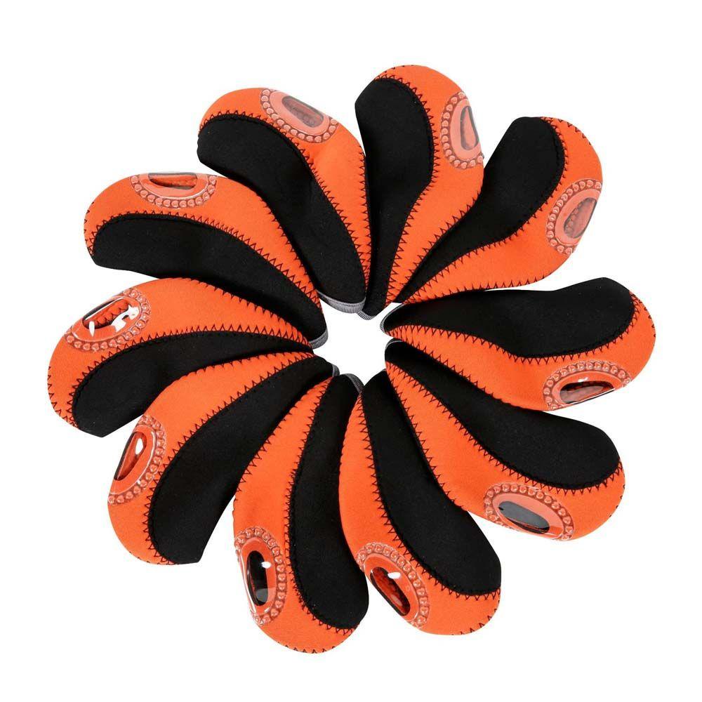 Bộ 10 Vỏ Bọc Bảo Vệ Đầu Gậy Đánh Golf Bằng Sắt Tiện Dụng Ốp