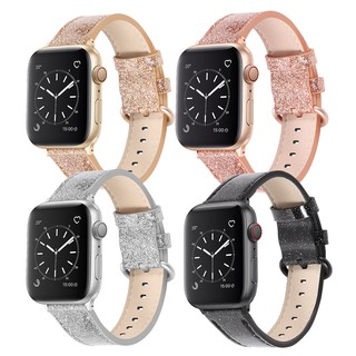Dây đeo bằng silicon phối kim tuyến lấp lánh 42mm/38mm/40mm cho đồng hồ thông minh Apple Watch 5/4