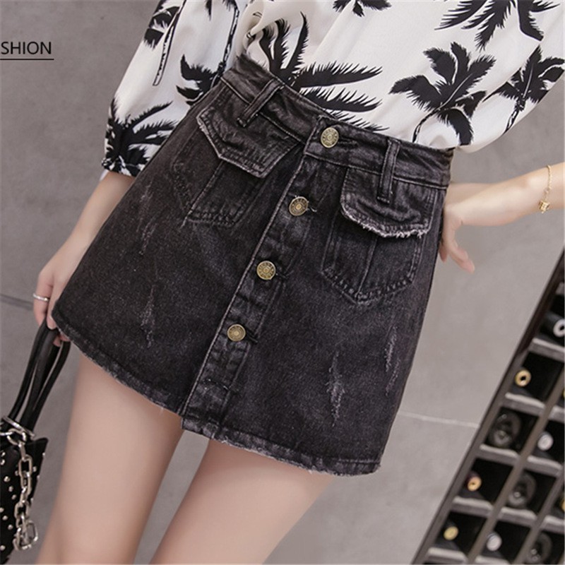 [ Mã FAMAYWA giảm 10K đơn 50K] Chân Váy Jeans Chữ A Phối Nút Thời Trang OHS916 | BigBuy360 - bigbuy360.vn
