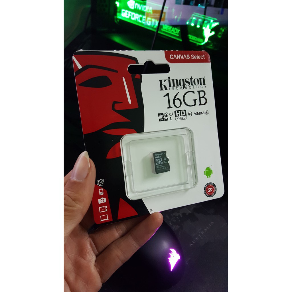Thẻ nhớ Kingston 16GB Micro SDHC Class 10 80Mb/s Chính hãng hanhshop21