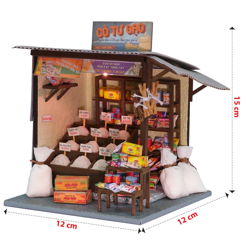 MÔ HÌNH SÀI GÒN XƯA VÀ NAY - TIỆM GẠO TÍ HON - AD06