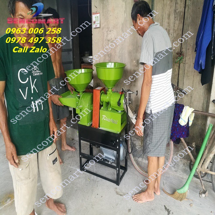 Máy Xát Gạo Hai Chức Năng SCM01 - Máy Xay Lúa , Máy Bóc Vỏ Trấu Với Công Suất Động Cơ 2,2KW Tiết Kiệm Điện Năng.
