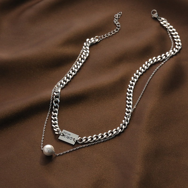 Dây Chuyền Kim Loại Phong Cách Hip Hop Cho Nữ