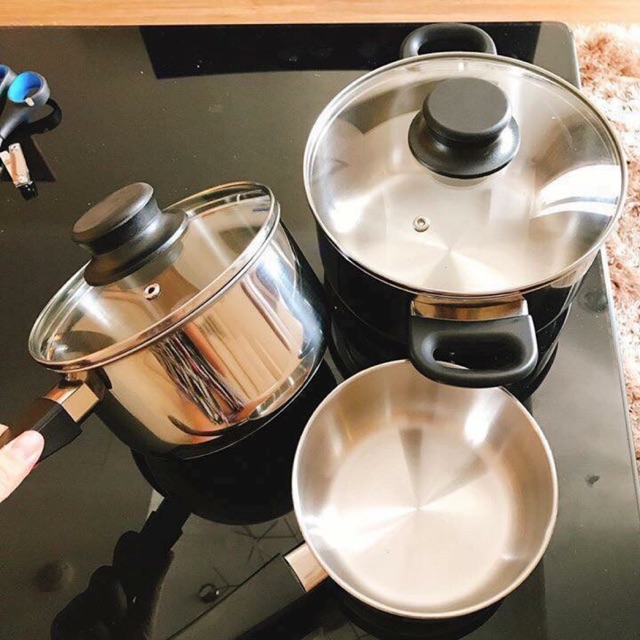 Set 3 nồi IKEA dùng được bếp từ