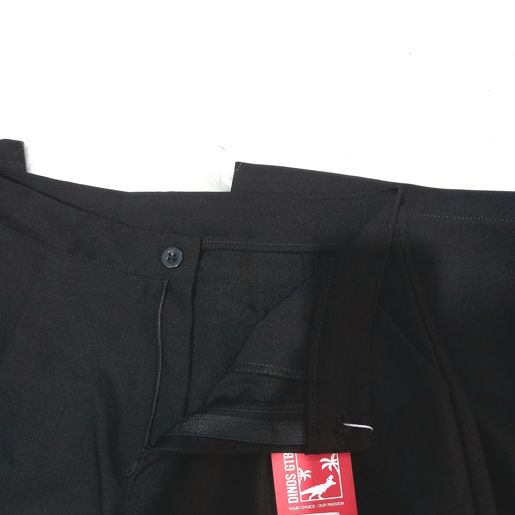 Quần ống rộng suông dáng dài cạp cao công sở màu đen, Quần tây nữ ống rộng khuy cài 1 cúc