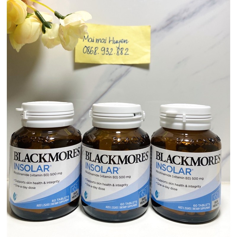 ( Đủ Bill+Tem Chemist) Viên Uống B3 Đẹp Da Insolar Blackmore Úc