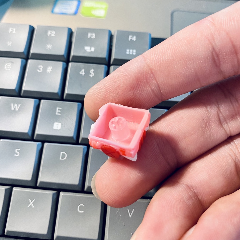 Nút Bàn Phím Keycap Artisan Felix Đỏ Pastel Dạ Quang Clone trang trí bàn phím cơ Lionvn