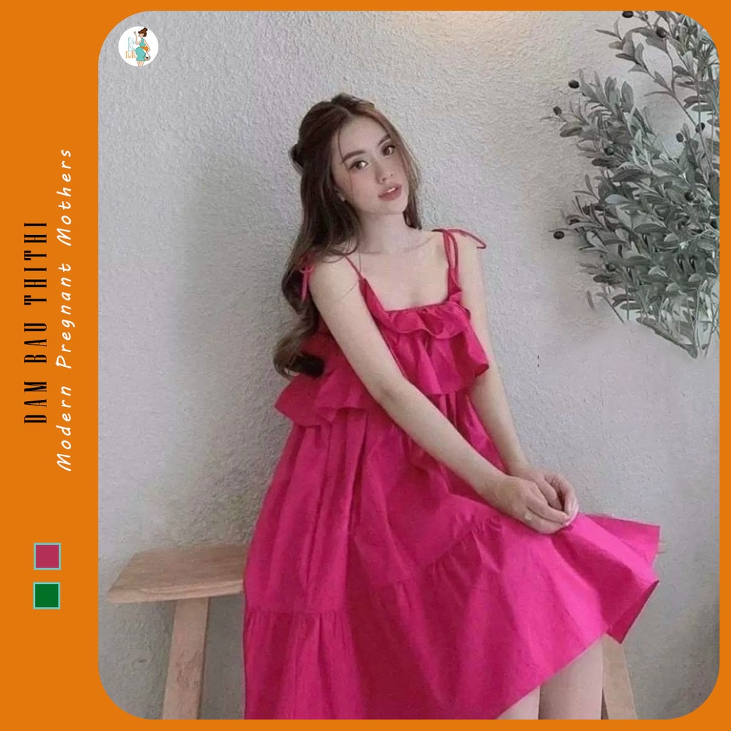 Đầm bầu, đầm maxi hay dây buộc vai bèo ngực điệu đà