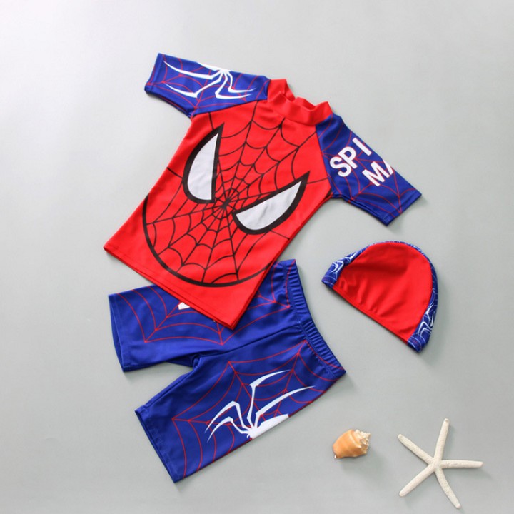 Bộ đồ bơi siêu nhân người nhện kèm nón bơi BT05