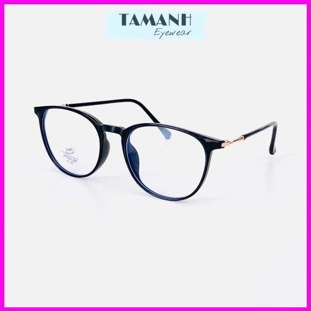 Gọng kính cận Blue light mắt tròn càng cốt kim loại  đã có mắt không độ TAMANHEYEWEAR Nhiều Màu