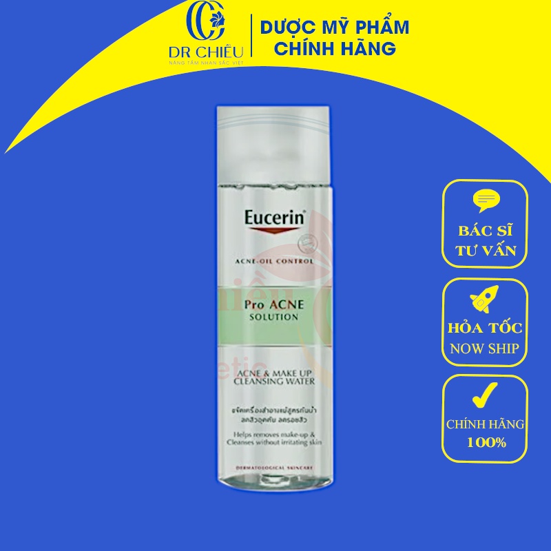 ⚜️CHÍNH HÃNG⚜️Tẩy Trang Eucerin Cho Da Dầu Mụn⚜️Nước Tẩy Trang Eucerin  ProACNE Solution Acne &amp; Makeup Cleansing Water