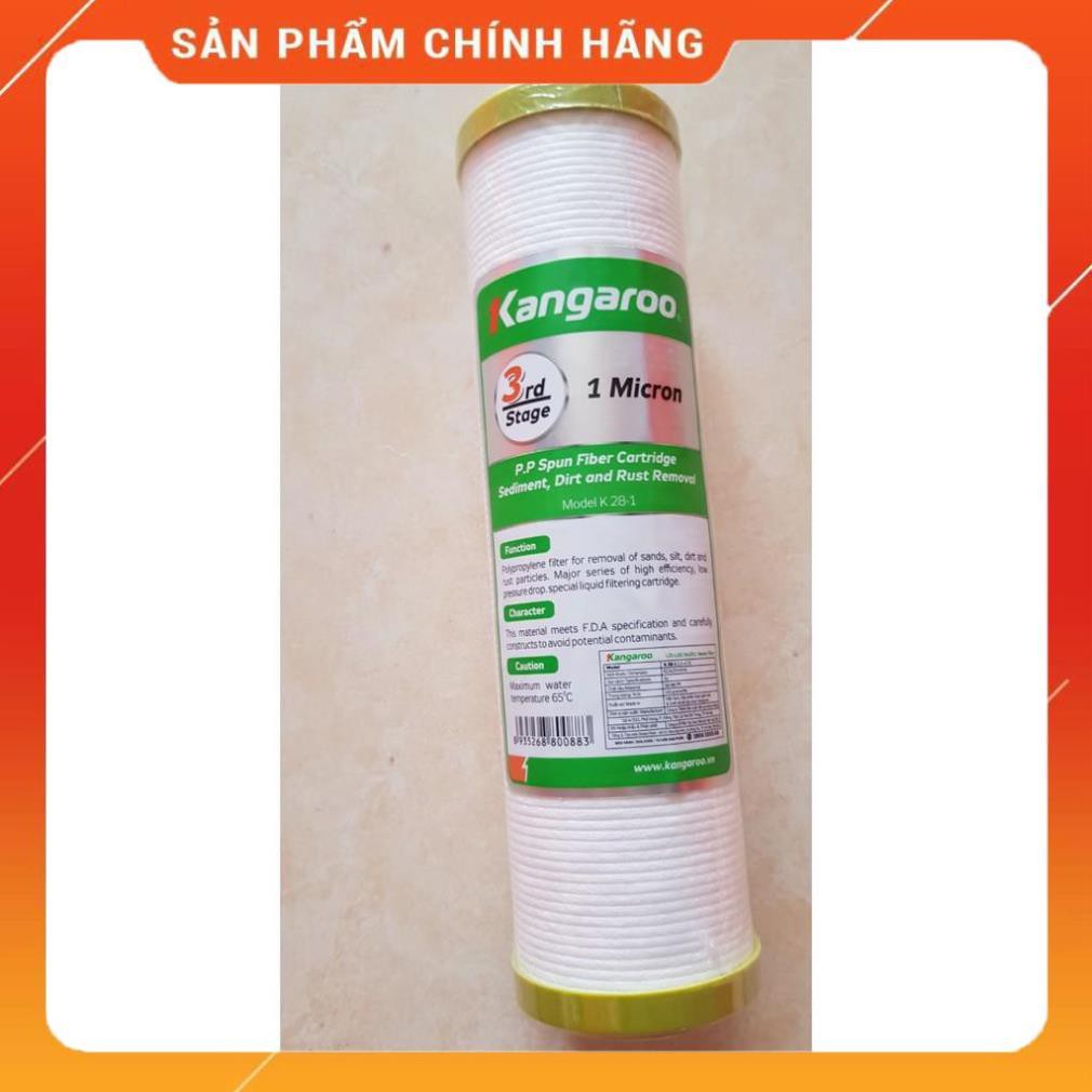 Combo 3 lõi lọc nước số 1,2,3 Kangaroo chính hãng