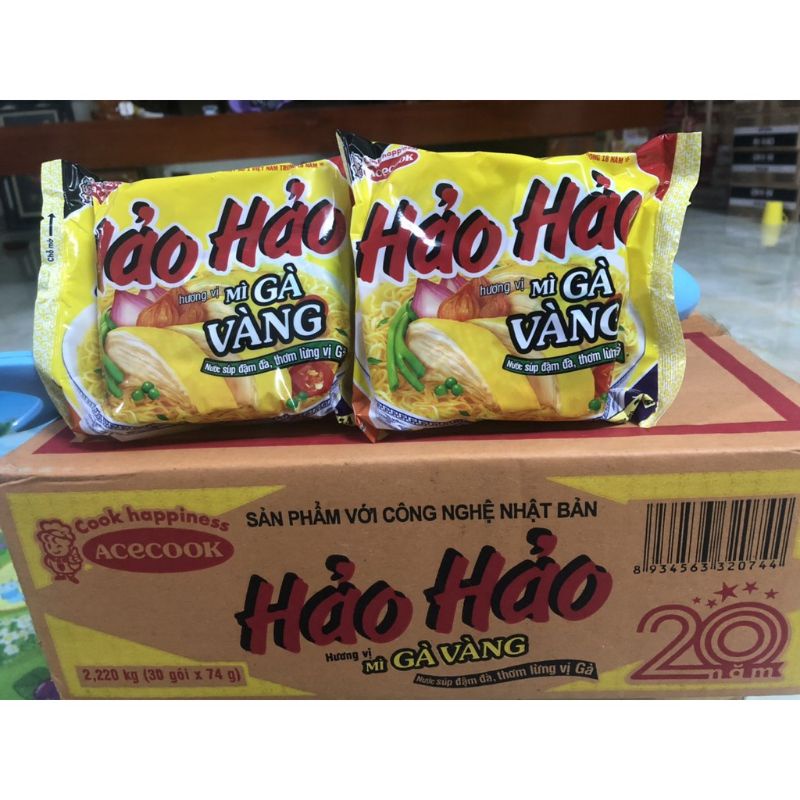 Thùng mì hảo hảo tôm chua cay/ sườn heo tỏi phi 30 gói