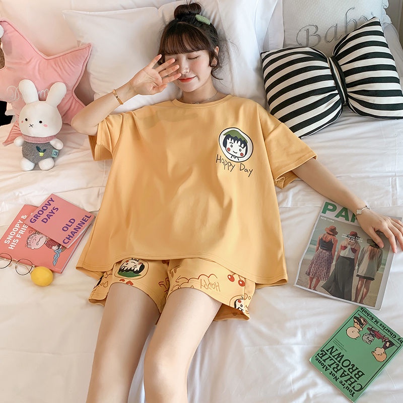 ❤️❤️Bộ đồ ngủ ngắn dáng rộng kiểu Hàn Quốc dễ thương thời trang mùa hè cho nữ | BigBuy360 - bigbuy360.vn