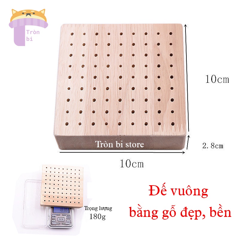 Đế vuông gỗ để phơi đất sét, dụng cụ tạo hình đất sét