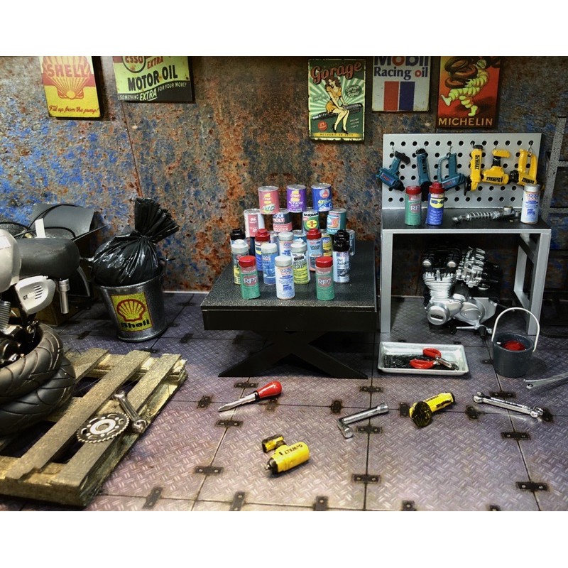 Mô hình tủ trưng nhớt 1/12