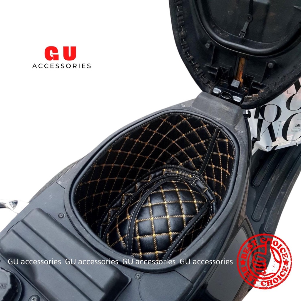 Lót cốp xe máy PIAGGIO VESPA LX ET8 SPRINT LIBERTY PRIMAVERA GTS GTV MEDLEY chất liệu da cao cấp hàng chính hãng GU