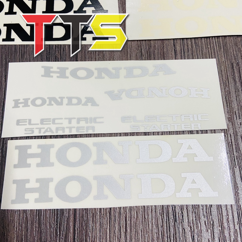 Combo 7 tem Honda Electric Starter nền trong dán nhiều dòng xe máy, xe tay ga Honda