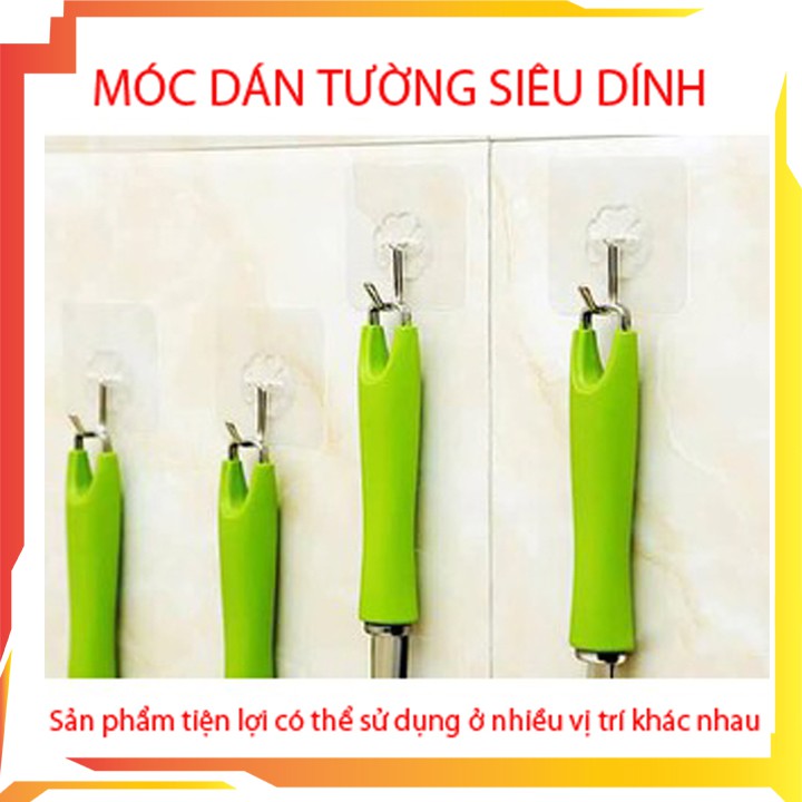 [HÀNG TẶNG CHO KHÁCH]Móc dán tường siêu dính chịu lực 10kg treo quần áo, treo đồ dùng