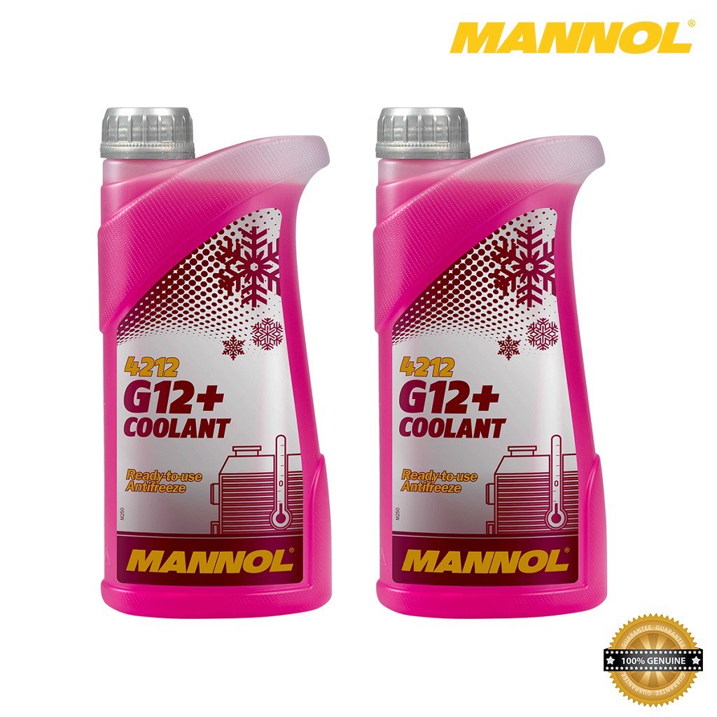 { NHẬP KHẨU } Nước Giải Nhiệt MANNOL 4212 Coolant G12+ Chai 1Kg Ready-To-Use-Antifreeze Thương hiệu từ ĐỨC.