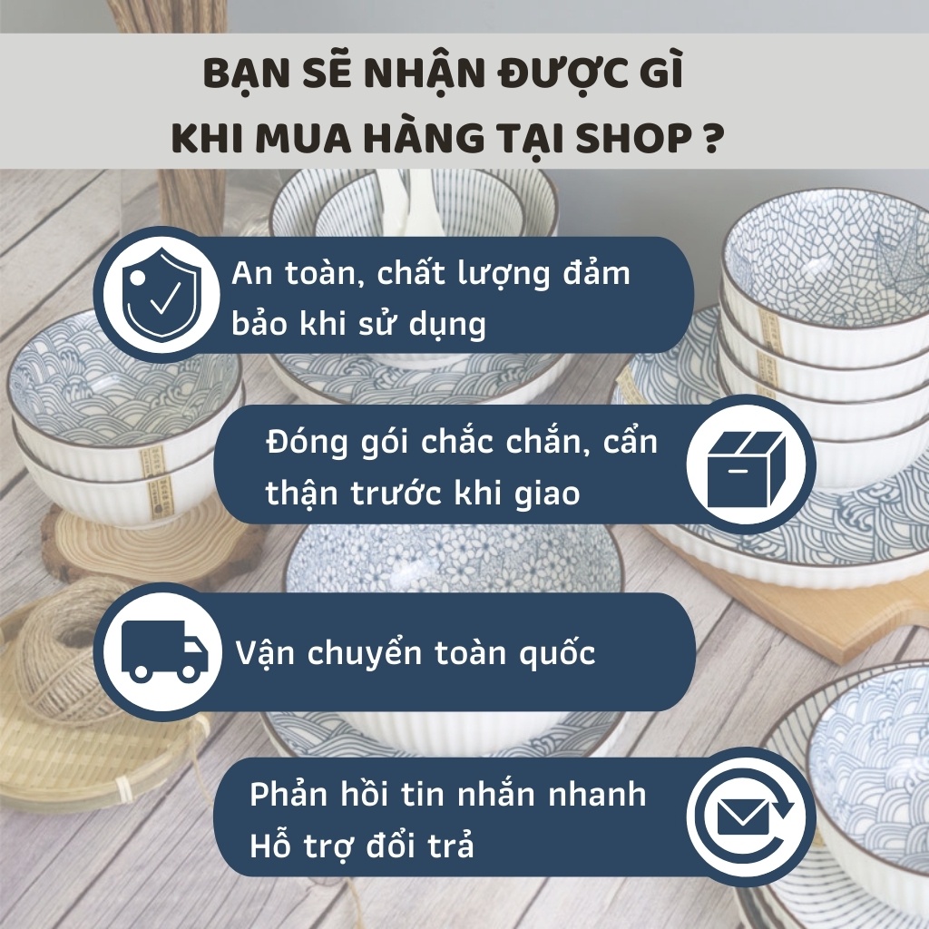 Bộ Bát Đĩa Cao Cấp - Bộ Bát Phong Cách Nhật Bản - PDS005