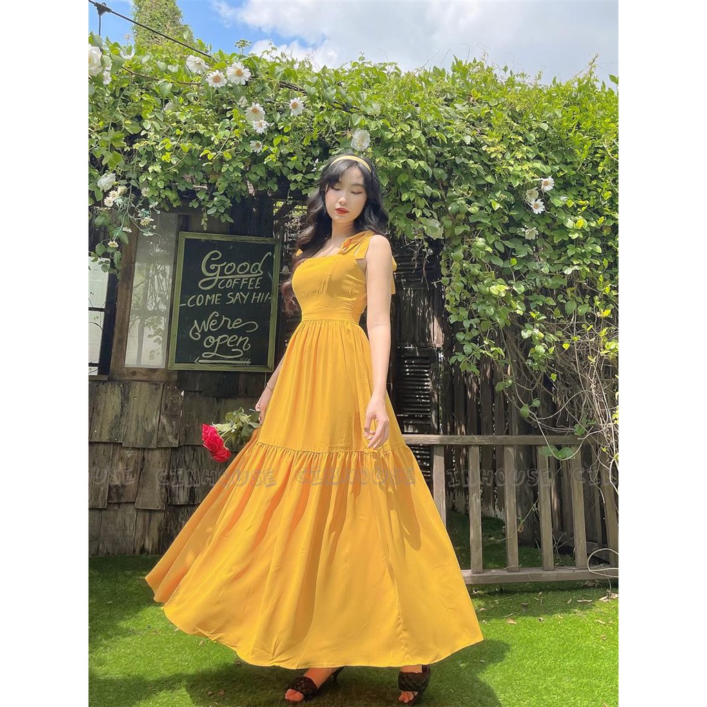 Đầm maxi Colory 1901 cột dây vai trẻ trung CIN HOUSE