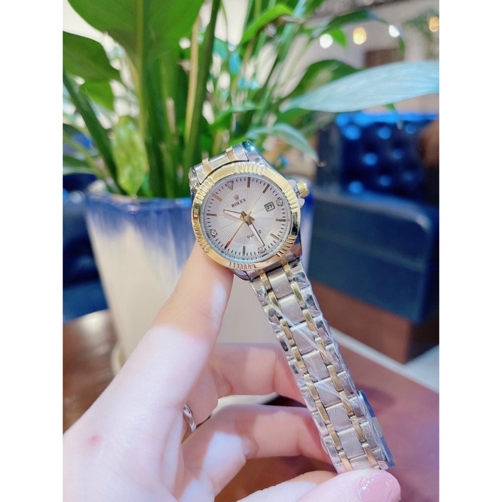 Đồng hồ Rolex mini dáng nữ mặt tròn cực xinh, bảo hành 12 tháng