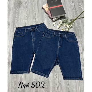 Quần ngố jean giãn xanh đậm bigsize